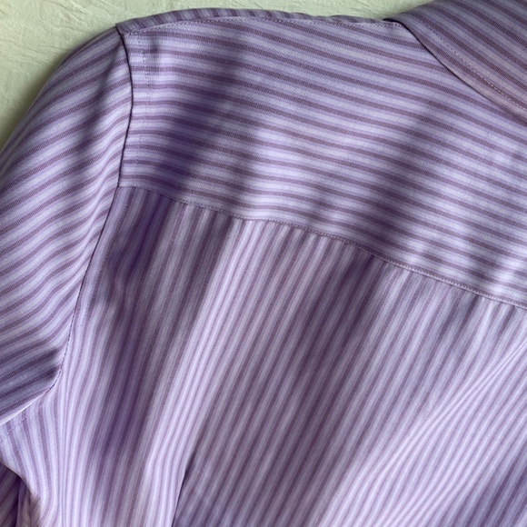 Hudson Room Women’s Stretch Cotton No Iron Button Up Shirt Blouse Purple… - Picture 5 of 12